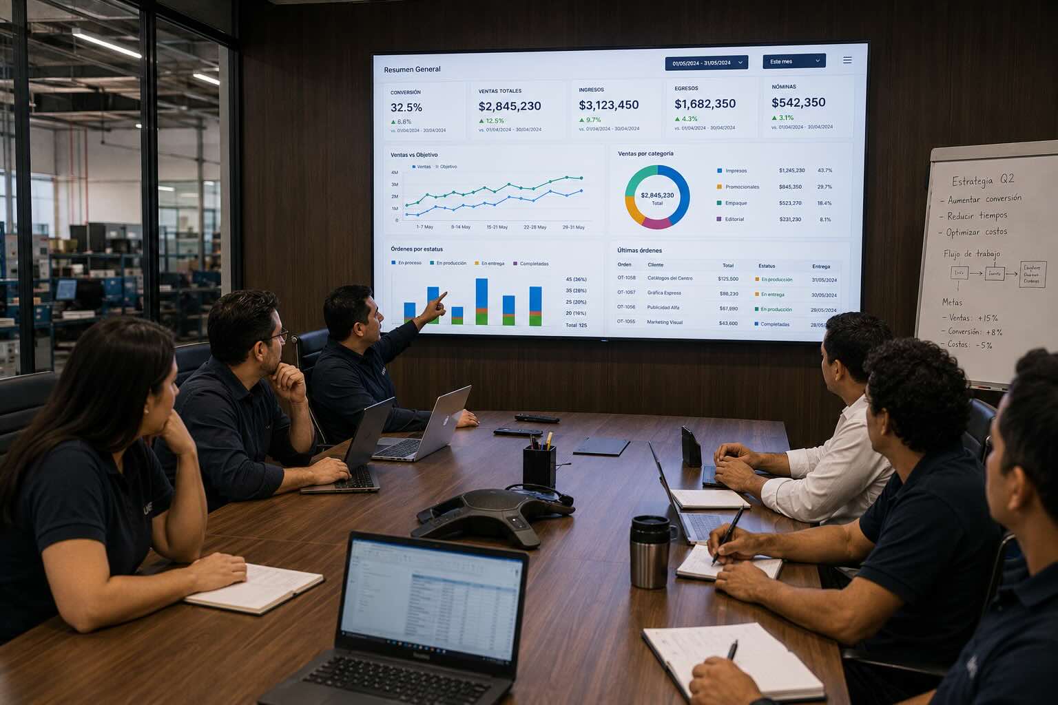 Dashboard gerencial de evidencias y trazabilidad