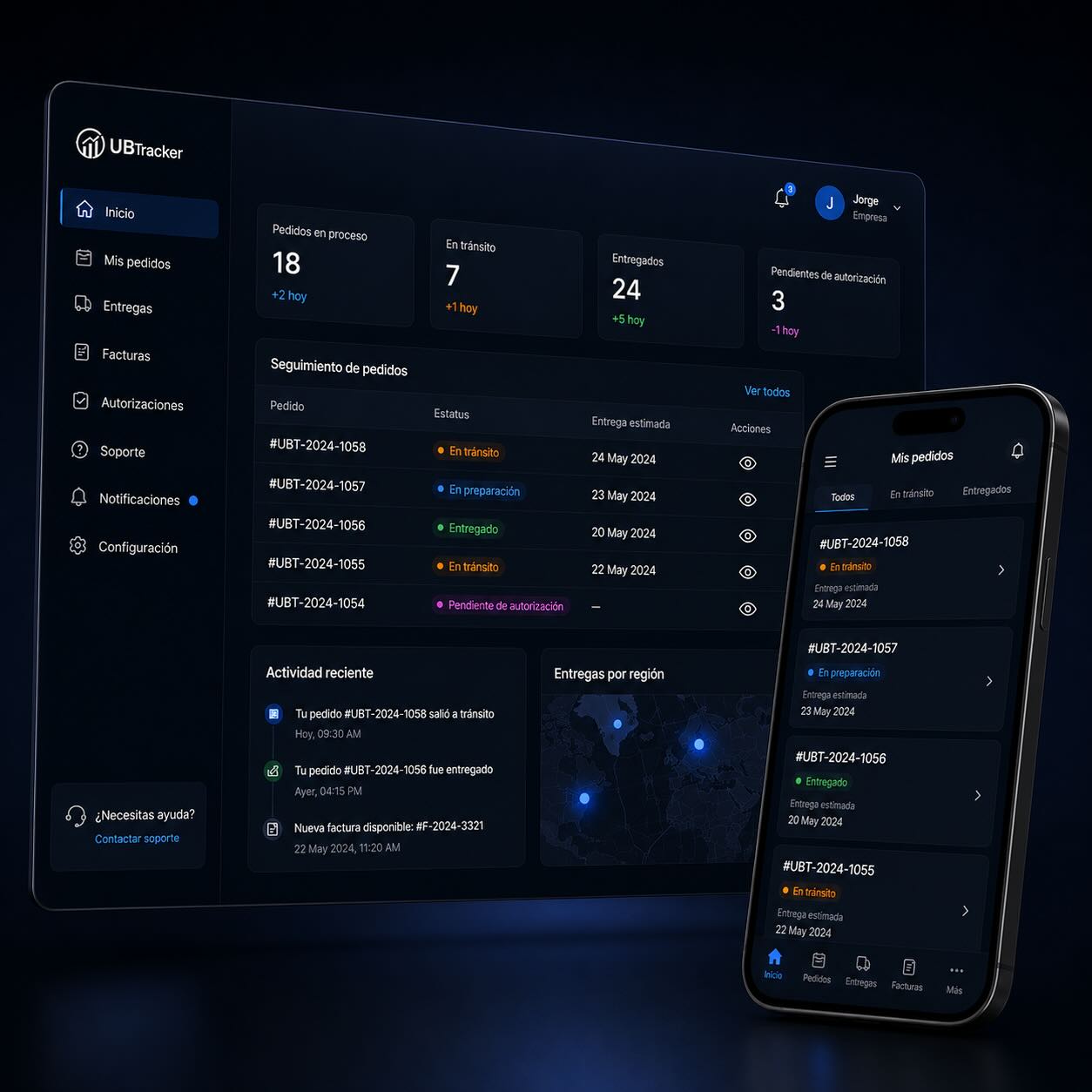 Portal de clientes UBTracker