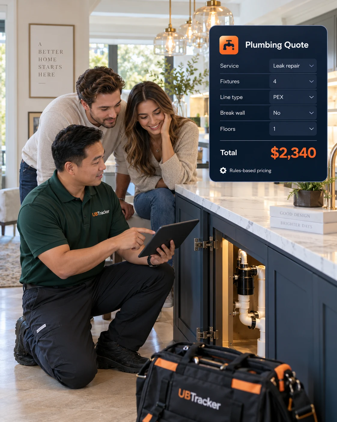 Turn plumbing conditions into a clear price.