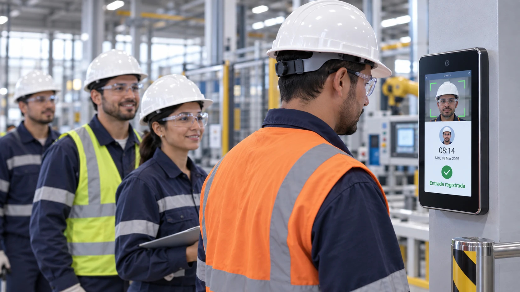 Control de asistencia industrial en planta con operadores